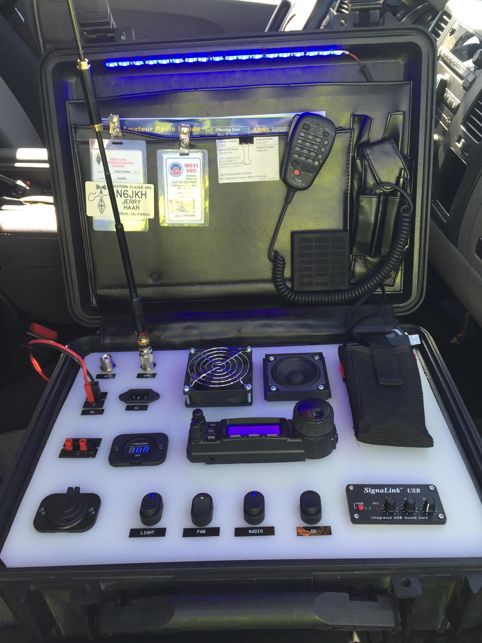 Jerry N6JKH built a rugged radio case