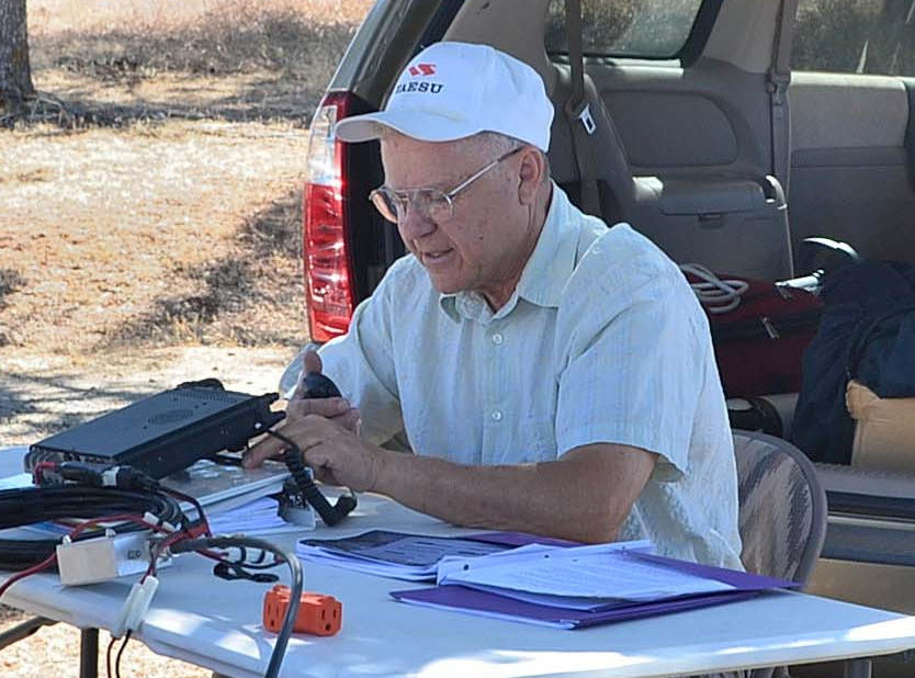 Roger OU works stations from his minivan
