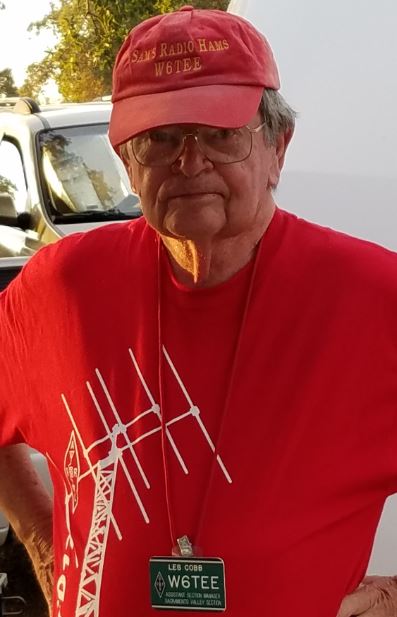 Les Cobb, ARRL Asst Section Mgr, Sacramento Valley Section, visits our Field Day site