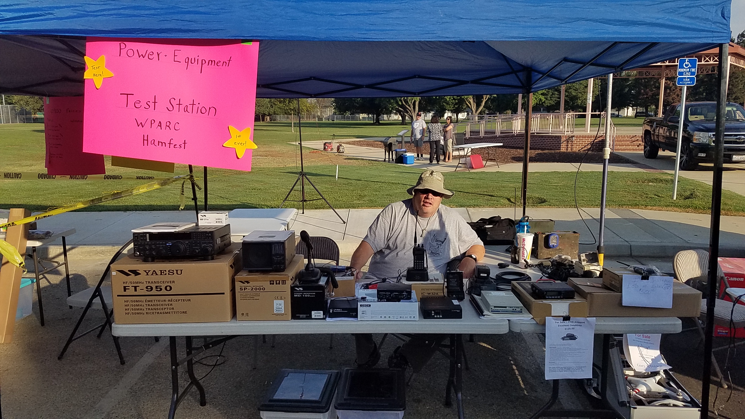 Don DPH staffs the test booth
