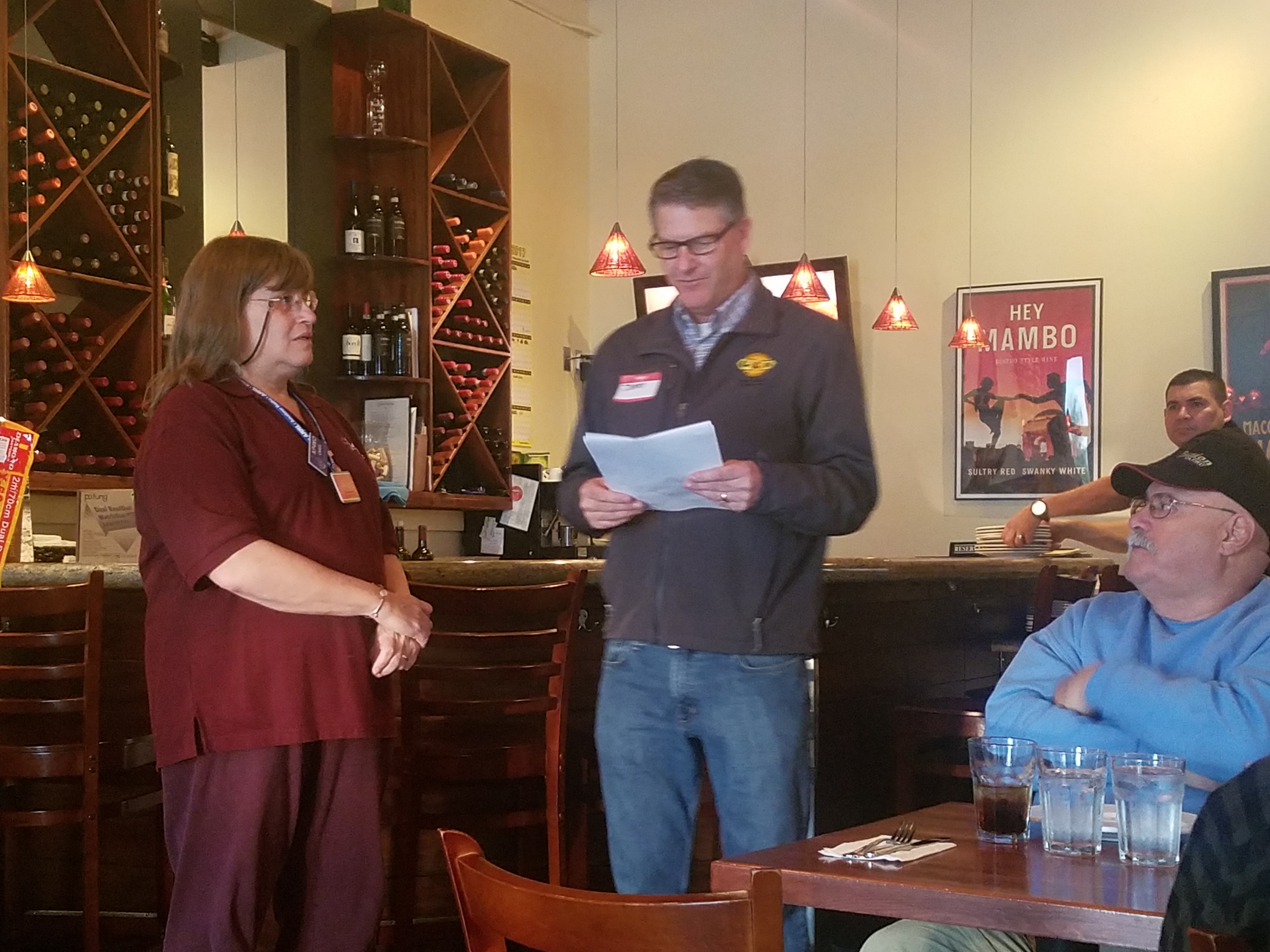 Jerry JKH introduces ARRL Sacramento Valley Section Director Dr Carol Milazzo before a few remarks