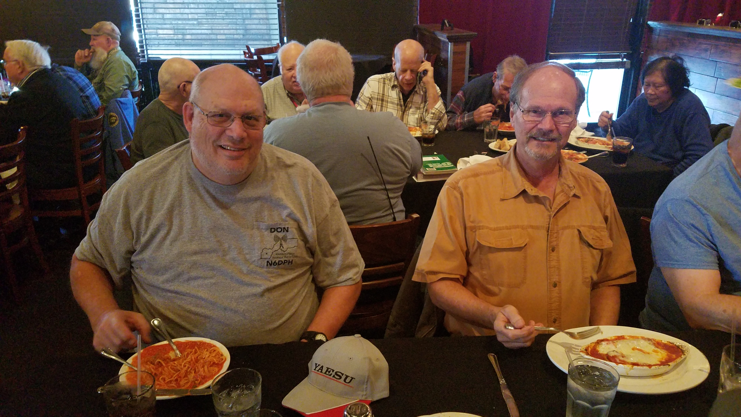 Don DPH and Ray RM enjoy lunch. Looks good!