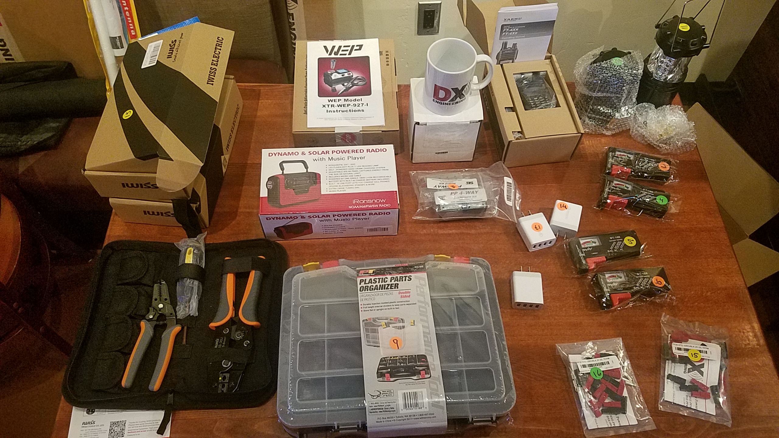 Raffle prizes, must be present to win