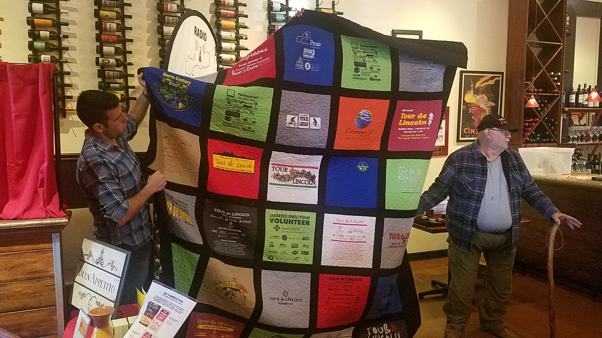 A quilt made from volunteer T-shirts