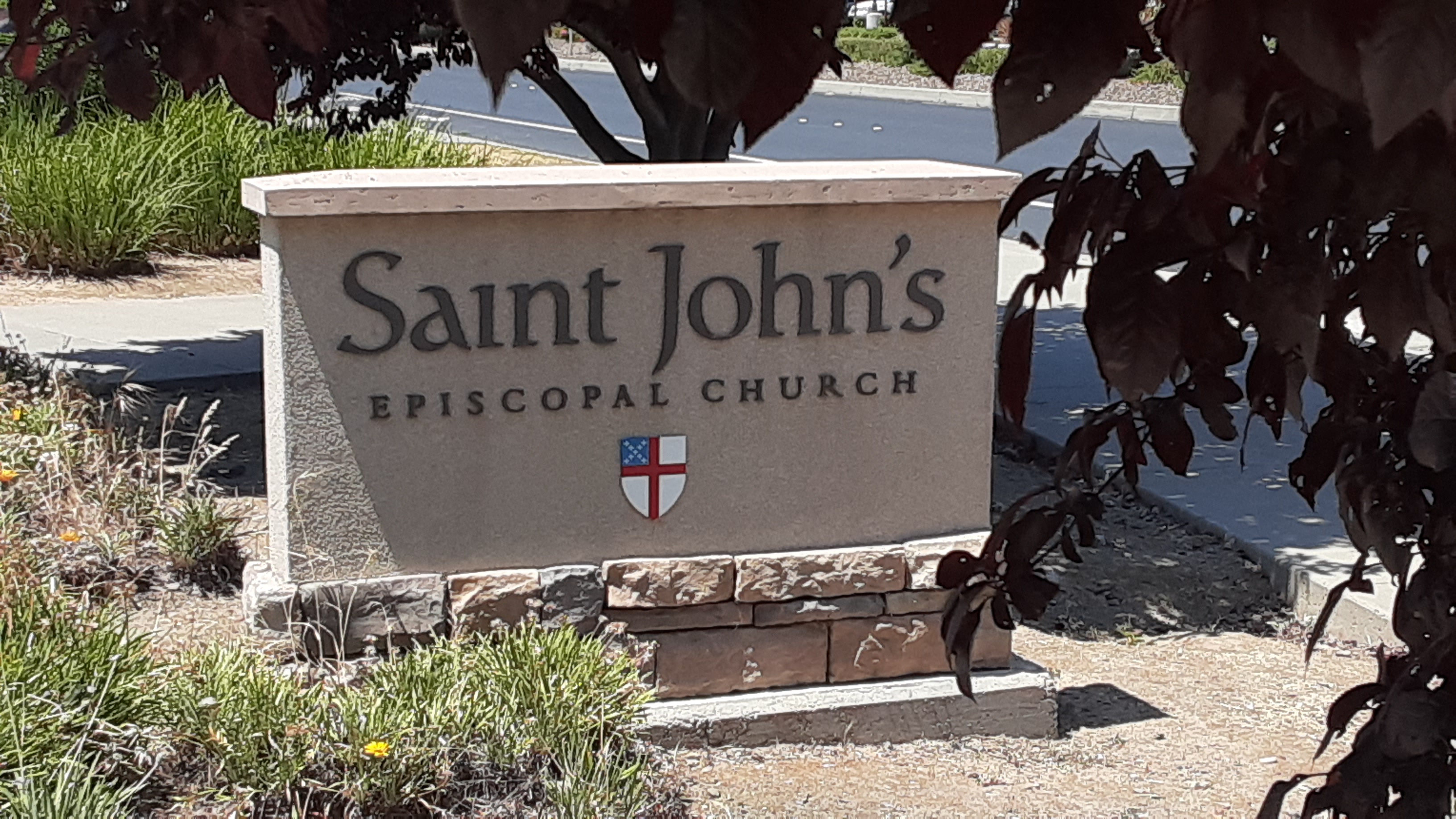 Street sign for Saint John's Episcopal Church